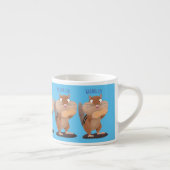 Cute Grappig big cheeks cartoon Espresso Kop (Rechts)