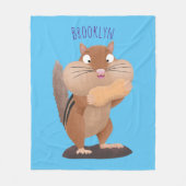 Cute Grappig big cheeks cartoon Fleece Deken (Voorkant)