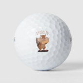 Cute Grappig big cheeks cartoon Golfballen (Voorkant)