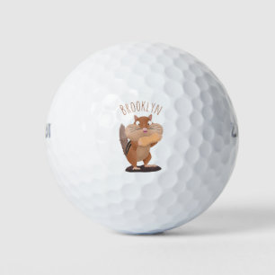 Cute Grappig big cheeks cartoon Golfballen