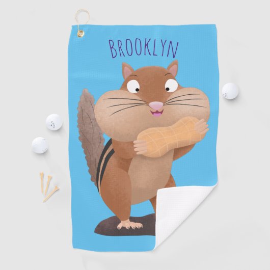 Cute Grappig big cheeks cartoon Golfhanddoek (Insitu)