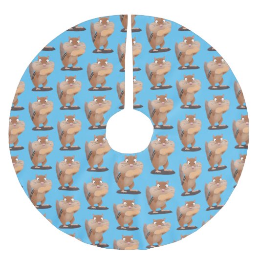 Cute Grappig big cheeks cartoon Kerstboom Rok (Voorkant)