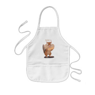 Cute Grappig big cheeks cartoon Kinder Schort