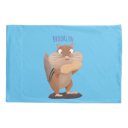 Cute Grappig big cheeks cartoon Kussensloop (Achterkant)