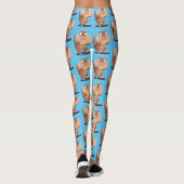 Cute Grappig big cheeks cartoon Leggings (Achterkant)