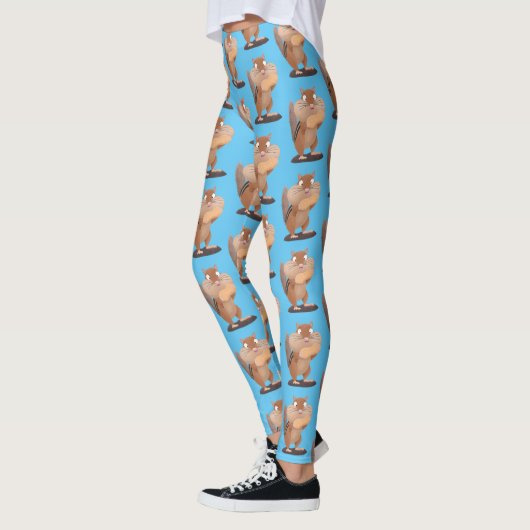 Cute Grappig big cheeks cartoon Leggings (Links)