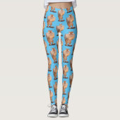 Cute Grappig big cheeks cartoon Leggings (Voorkant)