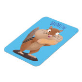 Cute Grappig big cheeks cartoon Magneet (Linkerzijde)