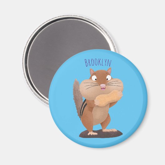 Cute Grappig big cheeks cartoon Magneet (Voorkant / Achterkant)