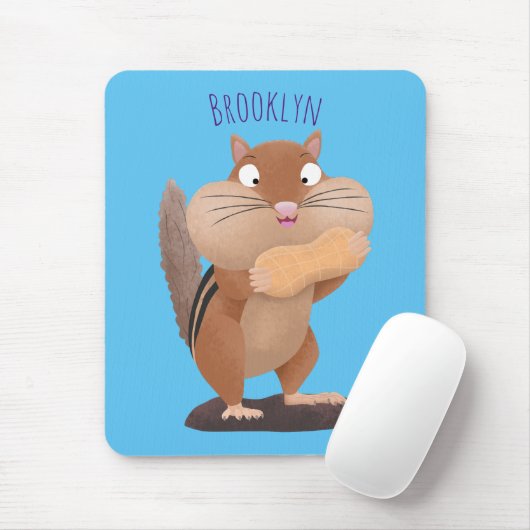 Cute Grappig big cheeks cartoon Muismat (Met muis)