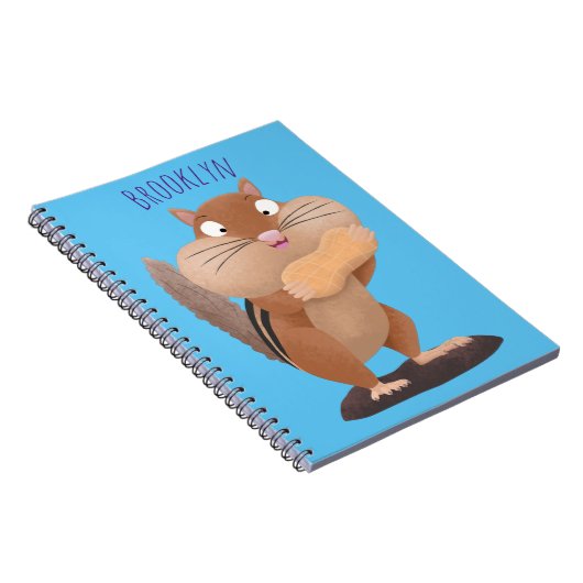 Cute Grappig big cheeks cartoon Notitieboek (Rechterzijde)