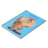 Cute Grappig big cheeks cartoon Notitieboek (Linkerzijde)