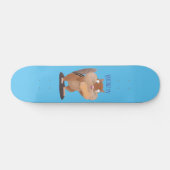 Cute Grappig big cheeks cartoon Persoonlijk Skateboard (Horizontaal)