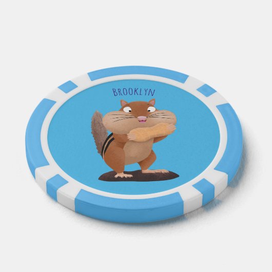 Cute Grappig big cheeks cartoon Poker Chips (Enkel)