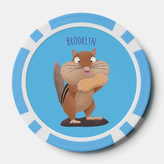 Cute Grappig big cheeks cartoon Poker Chips (Achterkant)