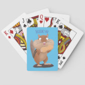 Cute Grappig big cheeks cartoon Pokerkaarten (Achterkant)