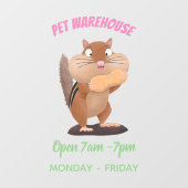 Cute Grappig big cheeks cartoon Raamsticker (Vel)