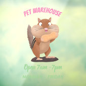 Cute Grappig big cheeks cartoon Raamsticker (Vel 3)