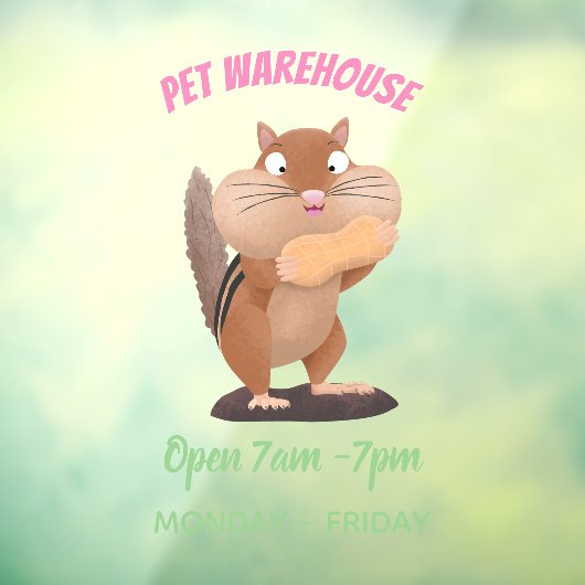 Cute Grappig big cheeks cartoon Raamsticker (Vel 3)