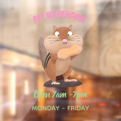 Cute Grappig big cheeks cartoon Raamsticker (Vel 2)