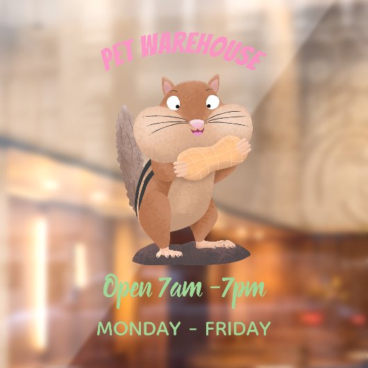 Cute Grappig big cheeks cartoon Raamsticker (Vel 2)