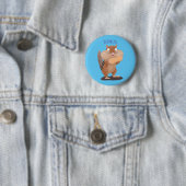 Cute Grappig big cheeks cartoon Ronde Button 5,7 Cm (In situ)