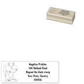 Cute Grappig big cheeks cartoon Rubberstempel (Gestempeld)