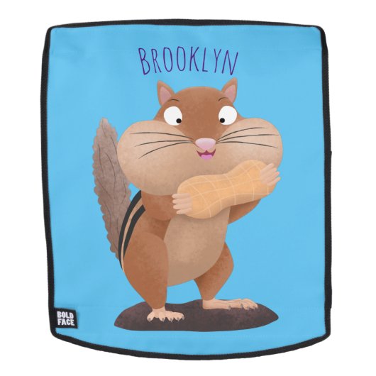 Cute Grappig big cheeks cartoon Rugtassen (Verwijderbaar gezicht)