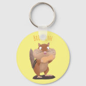 Cute Grappig big cheeks cartoon Sleutelhanger (Voorkant)