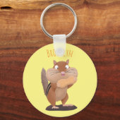 Cute Grappig big cheeks cartoon Sleutelhanger (Voorkant)