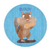 Cute Grappig big cheeks cartoon Snijplank (Voorkant)