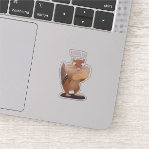 Cute Grappig big cheeks cartoon Sticker