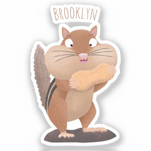 Cute Grappig big cheeks cartoon Sticker (Voorkant)