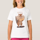 Cute Grappig big cheeks cartoon T-shirt (Voorkant)