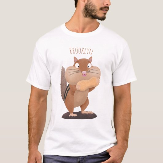 Cute Grappig big cheeks cartoon T-shirt (Voorkant)
