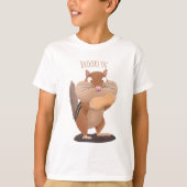 Cute Grappig big cheeks cartoon T-shirt (Voorkant)
