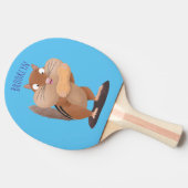 Cute Grappig big cheeks cartoon Tafeltennisbatje (Zijkant)