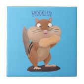 Cute Grappig big cheeks cartoon Tegeltje (Voorkant)