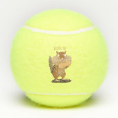 Cute Grappig big cheeks cartoon Tennisballen (Achterkant)