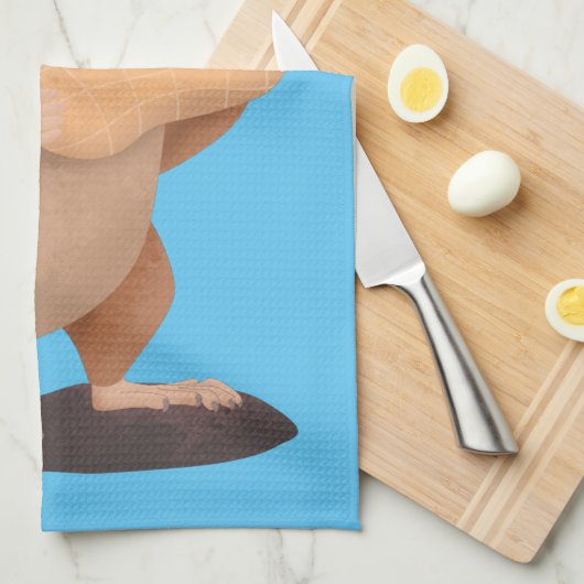 Cute Grappig big cheeks cartoon Theedoek (Quarter Fold)