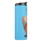 Cute Grappig big cheeks cartoon Thermosbeker (Gedraaid links)