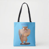 Cute Grappig big cheeks cartoon Tote Bag (Voorkant)