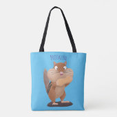 Cute Grappig big cheeks cartoon Tote Bag (Achterkant)