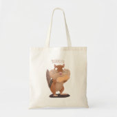 Cute Grappig big cheeks cartoon Tote Bag (Voorkant)