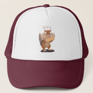 Cute Grappig big cheeks cartoon Trucker Pet