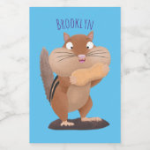 Cute Grappig big cheeks cartoon Voedselcontainer Etiket (Enkel label)