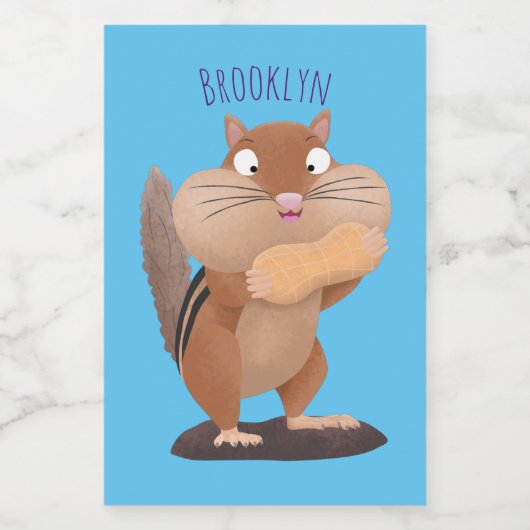 Cute Grappig big cheeks cartoon Voedselcontainer Etiket (Enkel label)