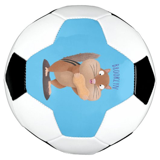 Cute Grappig big cheeks cartoon Voetbal (Gedraaid)