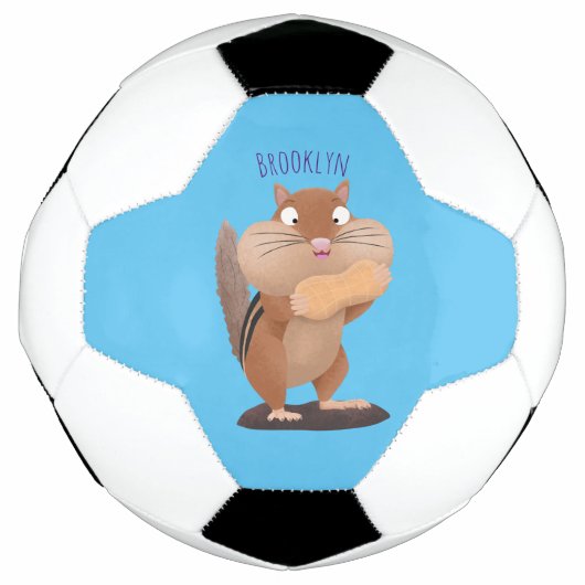 Cute Grappig big cheeks cartoon Voetbal (Voorkant)
