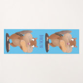 Cute Grappig big cheeks cartoon Yogamat (Voorkant (horizontaal))